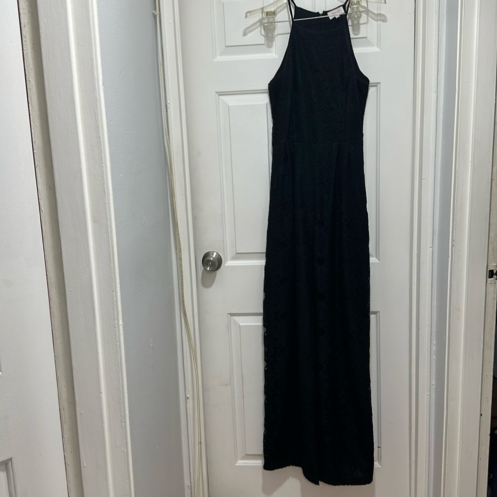 Lace jumpsuit with pockets